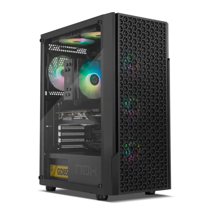 NOX XTREME PRODUCTS Infinity Beta - Semitorre M-ATX  ITX, Ventana Lateral Cristal Templado, Frontal Mesh, Espacio para 8 Ventiladores, Comp. Tarjetas gráficas de hasta 300mm, USB 3.0, Negro - 1