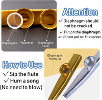 Kazoo De Metal Instrumento Musical Flauta Con Diáfragma Y Boca Para Guitarra Buen Compañero Cultural Y Artístico - details 9
