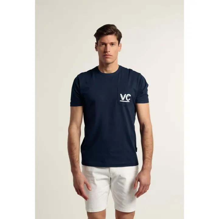 Camiseta bolsillo Valecuatro azul marino - 1