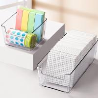 Caja De Almacenamiento Transparente Y Acrílica Para Notas Impermeable Organizador De Escritorio Para Estudiantes Con Cajones Separados - details 0