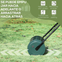 Outsunny Rodillo para Césped Ancho 50cm Ø30cm Rodillo de Césped de 30L Relleno de Arena o Agua con Mango en U para Jardín Granja Verde Oscuro - details 5