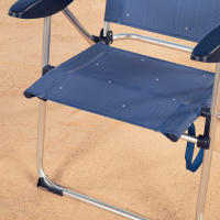 Aktive - Pack 2 sillas de playa plegables, 65x60x38/96 cm, aluminio y textileno, 4 posiciones, respaldo reclinable, antivuelco, color azul, modelo La Palma - details 4