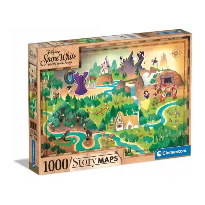 PUZZLE 1000 PIEZAS MAPA BOSQUE DE BLANCANIEVES DE CLEMENTONI - 1