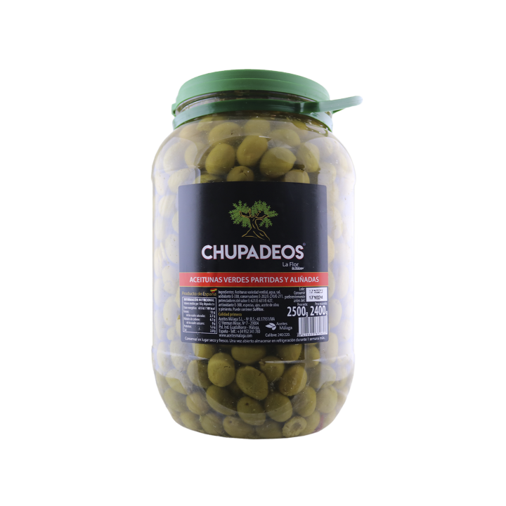 ACEITUNAS VERDIAL CHUPADEOS BOTE PET 3KG (2.25 KG ESC)