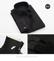 Camisa De Manga Larga Para Hombre Con Botones Franceses Sensación De Lujo Fibra De Bambú Suave Sin Planchar Formal Para Boda - details 24