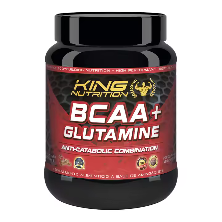 King Nutrition BCAA + Glutamina 500gr - Fórmula de Gran Calidad para Deportistas de élite - 1