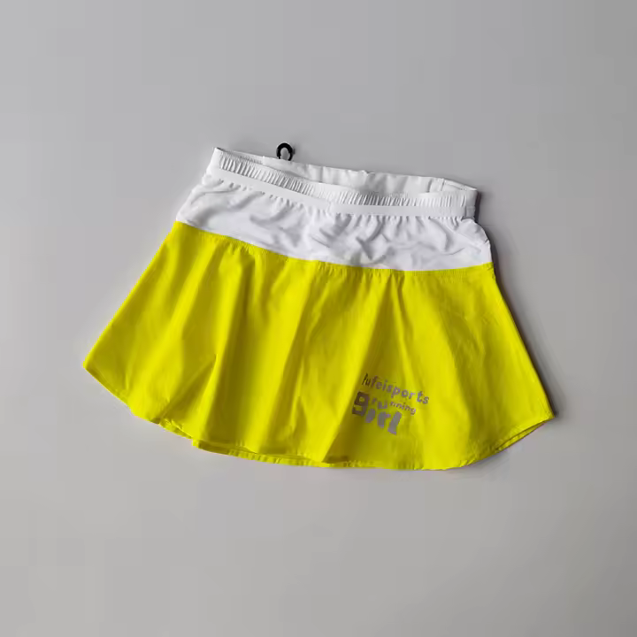 Falda Deportiva Corta Para Mujer 2 Piezas Anti-walking Ligera Secado Rápido Yoga Fitness Tenis Badminton Correr Falda Corta - 1