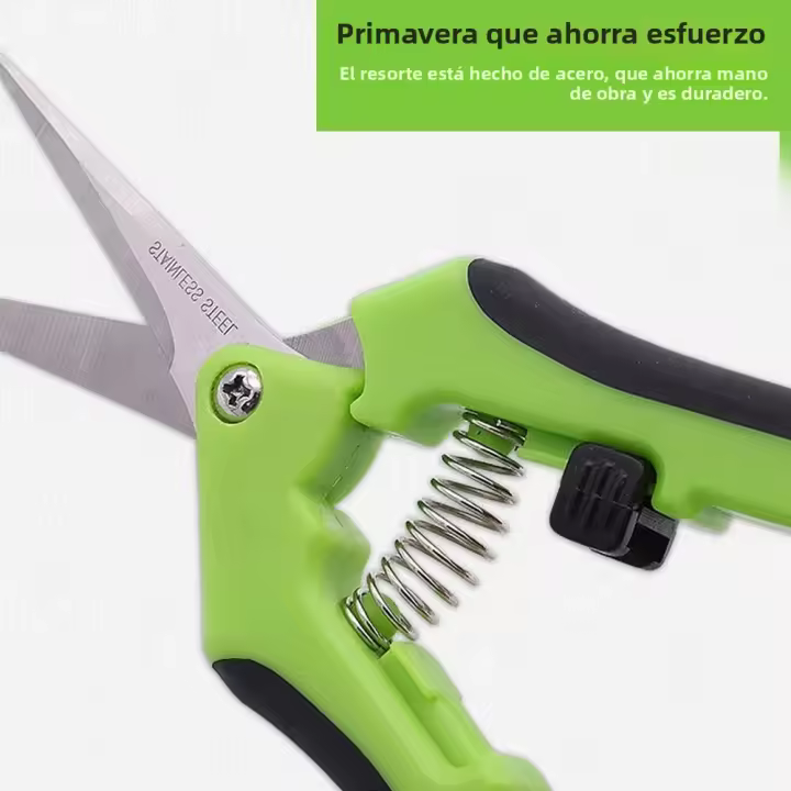 Tijeras De Jardín De Acero Inoxidable Para Podar Flores Y Frutas Adecuadas Para Podar Uvas Cabeza Recta Herramienta De Jardinería - 1