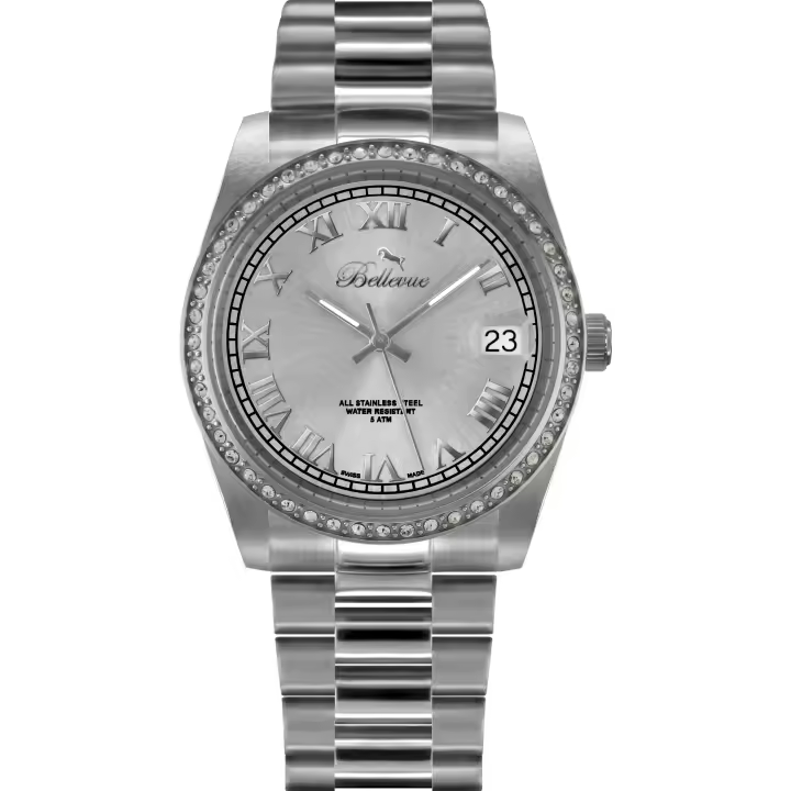 Bellevue Reloj Mujer H.3 Gris Acero Inoxidable - 1