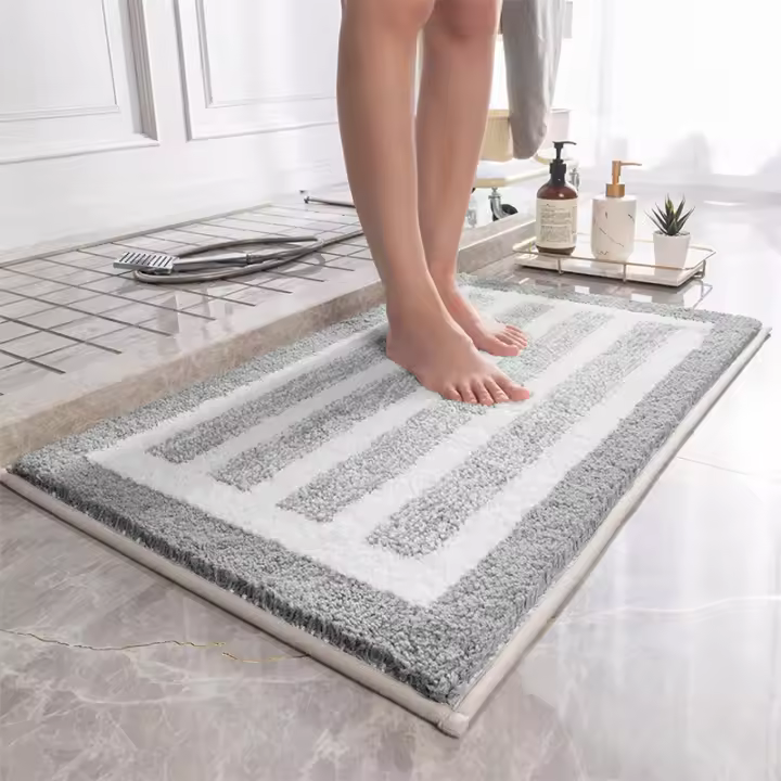 Ropa de baño antideslizante para baño, ducha de microfibra suave, 40x60 cm - 1
