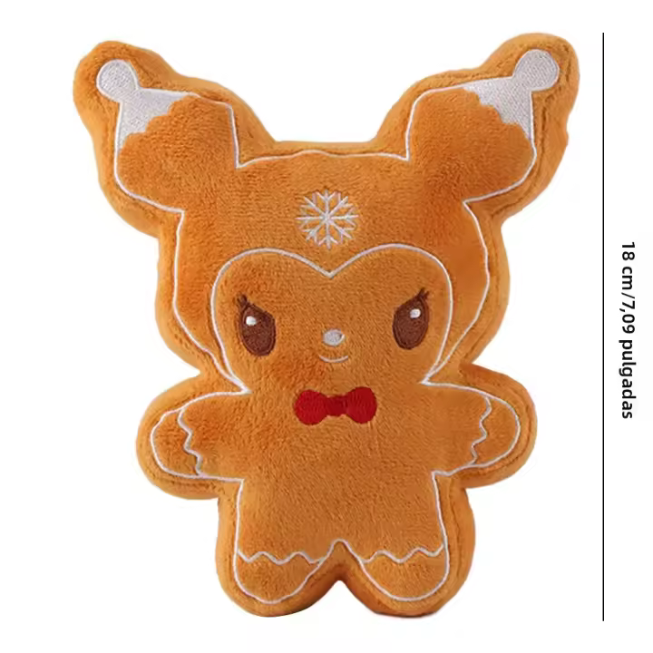 Muñeco De Peluche Navideño 18cm En Forma De Hombre De Jengibre Para Gatos Perros Conejos Y Conejos Regalo Para Niños Decoración De Navidad - 1