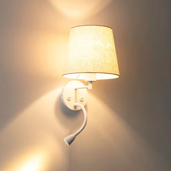 Barcelona LED Aplique de pared para lectura "MAR II" - E27 + Foco LED flexible - 1