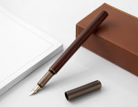 Pluma Fuente De Tinta De Madera Bronce Retro Lujo Para Negocios Escritura Arte Caligrafía Estudiantes Regalos De Papelería 0.5mm - details 5