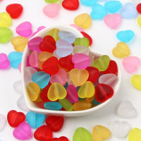 30pcs Bolas De Acrílico En Forma De Corazón Mate Multicolor Para Creación De Joyas Pulseras Collares Accesorios 13x14mm - details 1