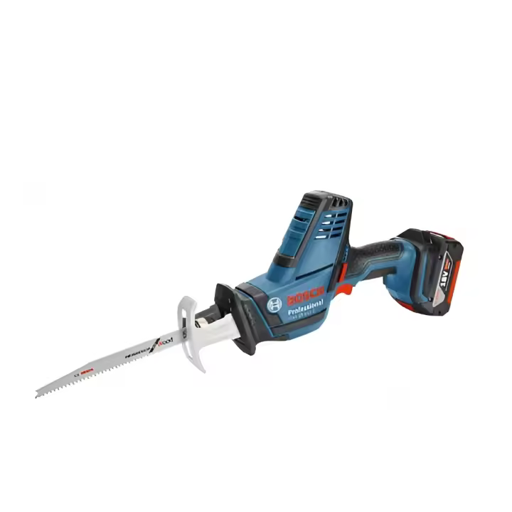 Bosch Professional 18V System GSA 18 V-LI C - Sierra Sable a Batería (0 - 3050 Cpm, Profundidad de Corte 200 Mm, Sin Batería, en Caja) - Diseño Compacto y Reducción de las Vibraciones - 1