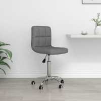 vidaXL Silla de oficina giratoria de tela en color Gris claro/Crema/Negro | cómodas modernas ergonómicas para comedor cocina salón hogar - details 0