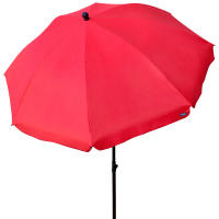 Aktive - Sombrilla playa 240 cm, sombrilla playa grande, forma octogonal, beige, gris o rojo, poliéster con protección UV30, 8 varillas, mástil inclinable Ø28/32 mm, resistente, incluye funda con asa - details 1