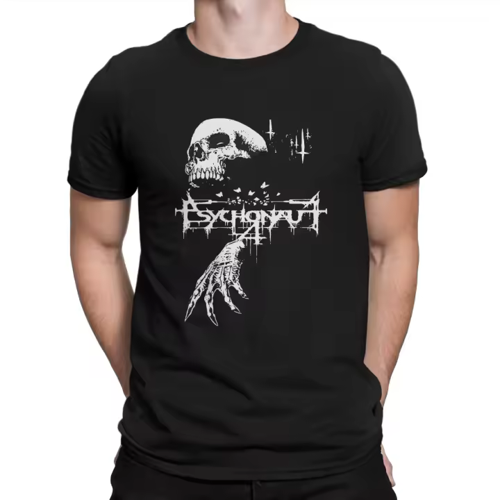Camiseta Psychonaut 4 P4 Para Hombre Estilo Harajuku Rock Muertecillo Moda Casual Cuello Redondo Manga Corta Transpirable Ligera Absorbe La Humedad Talla Adecuada Para Todas Las Estaciones - 1