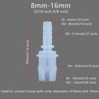 Conector De Tubo Flexible Plástico 5pcs Reductor De Barbaco Adaptador De Reparación De Agua Para Jardín Acuario Laboratorio - details 19