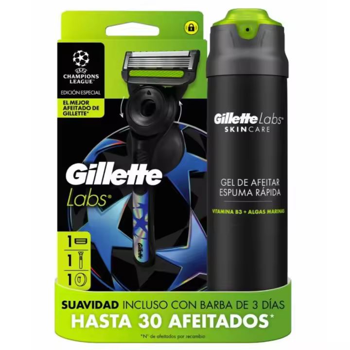 Gillettelabs Pack: Gel para afeitar + 1 Maquinilla con colgador. - 1