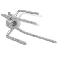 vidaXL Horquilla para espetón de asado/barbacoa acero 2 uds - details 1