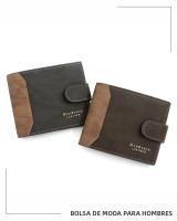 Cartera Corta Para Hombre De Cuero PU De Alta Calidad Porta Tarjetas Y Fotos Pequeña Monedero 3-Plegable Estilo Slim - details 2