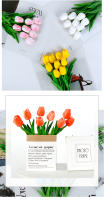 5pcs Arreglo De Tulipes Naranja Artificial Para Decoración De Hogar Y Bodas Flores Artificiales Para Jardín Y Decoración Interior - details 3