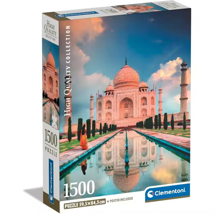 Clementoni Collection Taj Mahal-Puzzle de 1500 Piezas Monumento Relajante Rompecabezas Adultos Entretenimento (31718) - 1