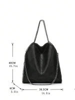 Bolso de mano de diseño de moda para mujer, bolso de mano informal con bolsillo, cadena portátil, bolso cruzado de hombro grande, regalo de cumpleaños - details 15
