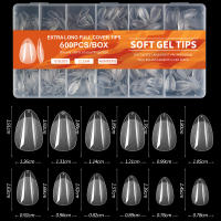 600pcs De Uñas Postizas De Acrílico Semi Mate Y Mate Full Cover Ovaladas Y De Alerón Para Dedos De Mano En Caja - details 10