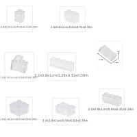 Pequeñas Partículas De Bloques De Construcción Transparentes 1x2 2x3 2x4 1x1 MOC Piezas Juguetes Para Niños Edad Recomendada 6-12 Años - details 8