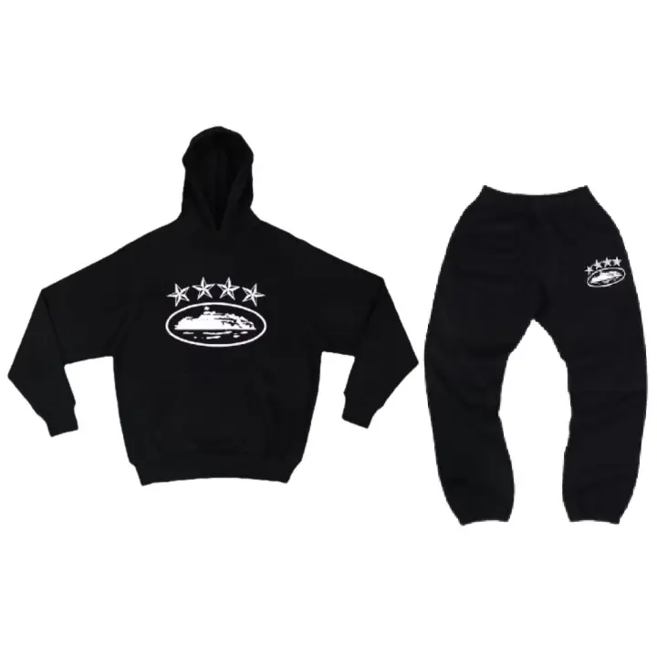 Ropa deportiva Ropa de calle para hombres Ropa deportiva Estampado de monogramas Sudaderas con capucha y pantalones de chándal sueltos Ropa informal estilo hip hop Jerséis y pantalones de chándal unisex oo4 - 1