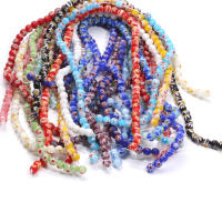 63pcs 6mm Murano Lampwork Perlas Redondas De Vidrio Pintado Con Flores Para Fabricación De Joyas Pulseras Collares Accesorios - details 4