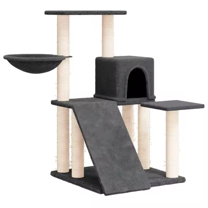 Rascador para Gatos with postes de isal gris obscura 82 cm - 1