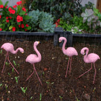 4pcs Decoraciones De Pato De Resina Rosa Para Jardín Patio Piscina Juego De Micro- Paisaje Mesa De Arena Exterior - details 5