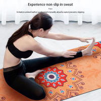 🎁【Detalles para Mamá】Tapete de yoga - Tapete antideslizante de 6 mm (0.24 pulgadas) de grosor para ejercicio, reversible con impresión prémium, para yoga, pilates y ejercicios en el piso (68 x 24 pulgadas)-regalo de Navidad - details 6