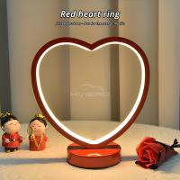 Lámpara De Mesa LED En Forma De Corazón Pequeña Para Habitación Boda Y Día De San Valentín Luz Nocturna Para Novios Blancas Para Lámpara De Mesa HVIERO - details 0
