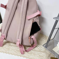 Mochila De Nylon Impermeable Para Mujer Con Múltiples Bolsillos Kawaii Para Estudiantes Con Capacidad Para Laptop Y Libros - details 37