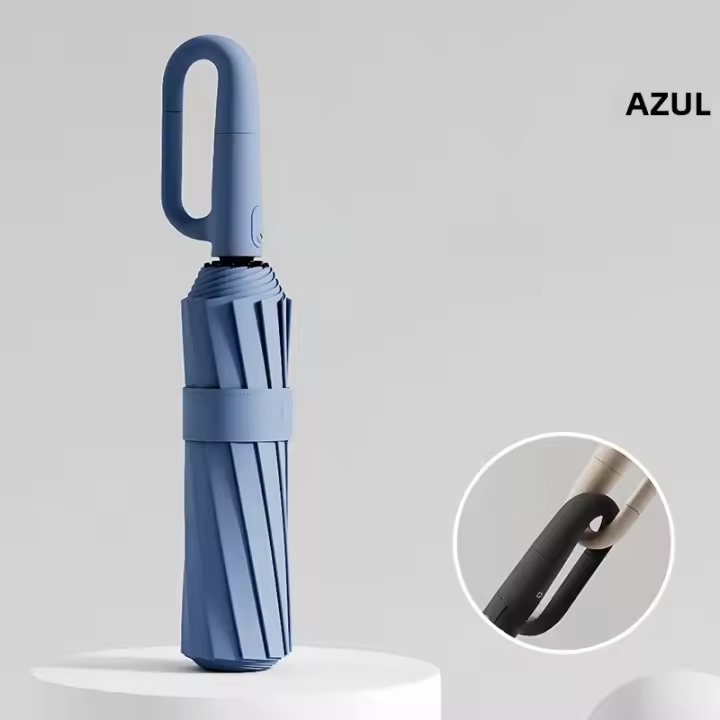 Paraguas Automático De 20 Ribas Resistente Al Viento Y Al Agua Para Hombres Con Mango De Hebilla 41.34 Pulgadas Reinforced - 1