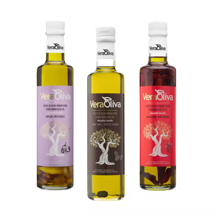 Pack AOVE Sabores Veraoliva - Cayena - Ajo - Trufa (3x500ml) - 1
