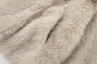 TRAFZA Chaqueta Corta De Pelo Sintético Para Mujer Estilo Vintage Cuello Enrollado Doble Botón Cierre Manga Larga Invierno Callejero - details 7