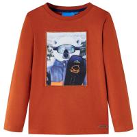 Camiseta infantil de manga larga color vaquero 116 en color Azul/Óxido - details 1