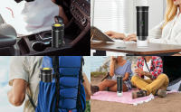 Cafetera eléctrica portátil, cafetera para automóvil para viajes y campamentos, cafetera que funciona con baterías compatible con café molido y cápsulas, color negro - details 8