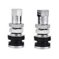 Kit De Valvulas De Neumáticos Para Coche Moto Y Camión 10pcs Con Cierre Antipolvo Acero Metálico Corto Estilo Tubo Sin Goma - details 0
