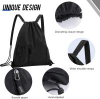 Mochilas de Cuerdas,Impermeable Deporte Mochila Ligera Nylon Bolsa de Gimnasio with Cordón para Hombre Mujer,Gym Bag para Deporte - details 1