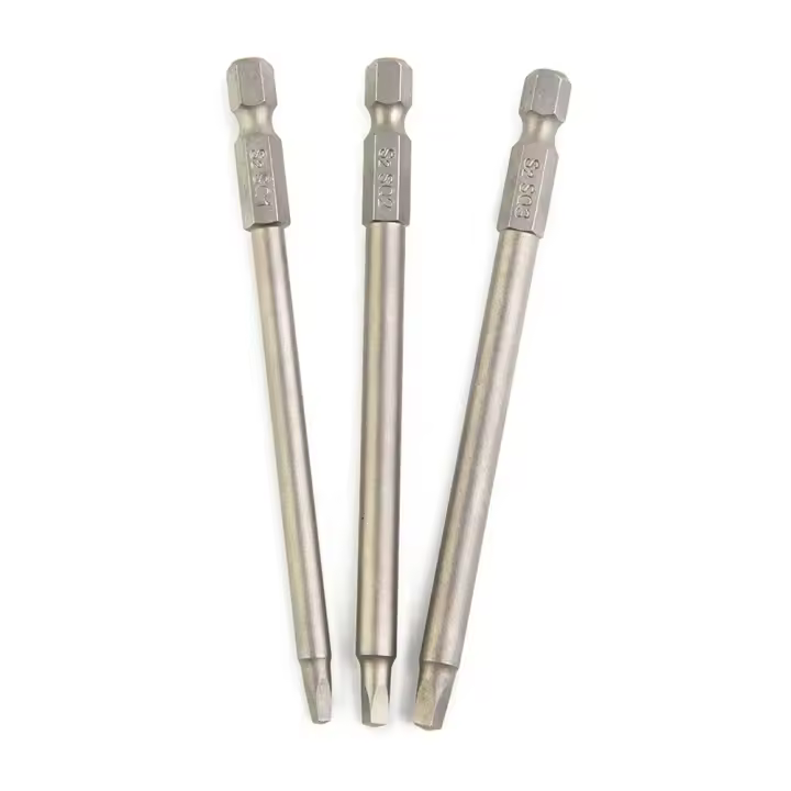 3pcs 100mm Bits De Chofer Eléctrico Cabeza Cuadrada Magnética Herramienta De Reparación SQ1-SQ3 Para Destornilladores Eléctricos - 1