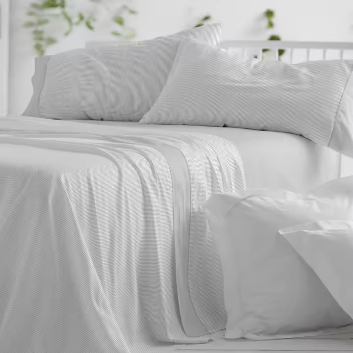 Burrito Blanco Juego Sábanas 50% Algodón Modelo 297 Cama 150. - 1