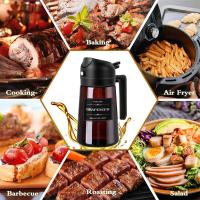 Botella De Espuma Para Cocinar 470ml 2 En 1 Dispensador De Aceite Para Air Fryer BBQ Con Etiquetas De Decoración Eco-amigable Herramienta De Condimentos Para Cocina - details 5