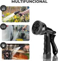 PORCHEDDU Manguera de Agua Extensible para Jardín 7,5/15/22,5/30m with Pistola Rociadora de Agua de 8 Modos | Flexible y Resistant para Lavado de Coche, Patio y Mascota | Incluye Bolsa de Almacenaje - details 3