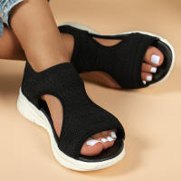 Sandalias De Verano Para Mujer 2024 Cómodas Casual Deportivas Con Plataforma Y Tacón Bajo Sandalias Romanas Talla Grande Para Playa - details 1